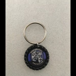 Saint Michael Protect Us keychain